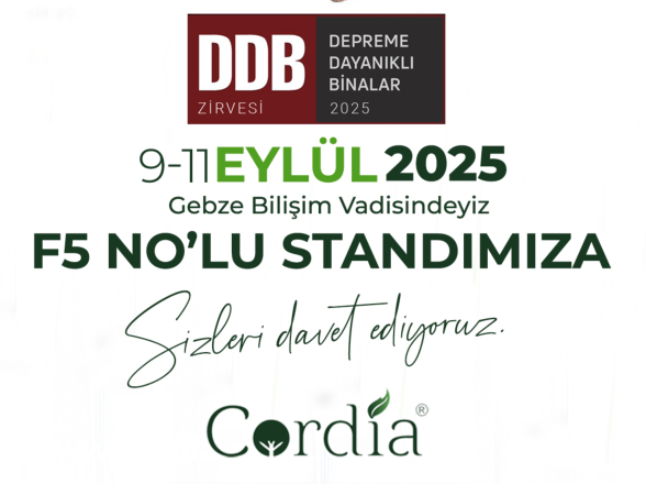 DDB Depreme Dayanaklı binalar Zirvesi 9-10-11 Eylül 2025 Gebze Bilişim vadisinde F5 nolu standımıza sizleri davet ediyoruz.
